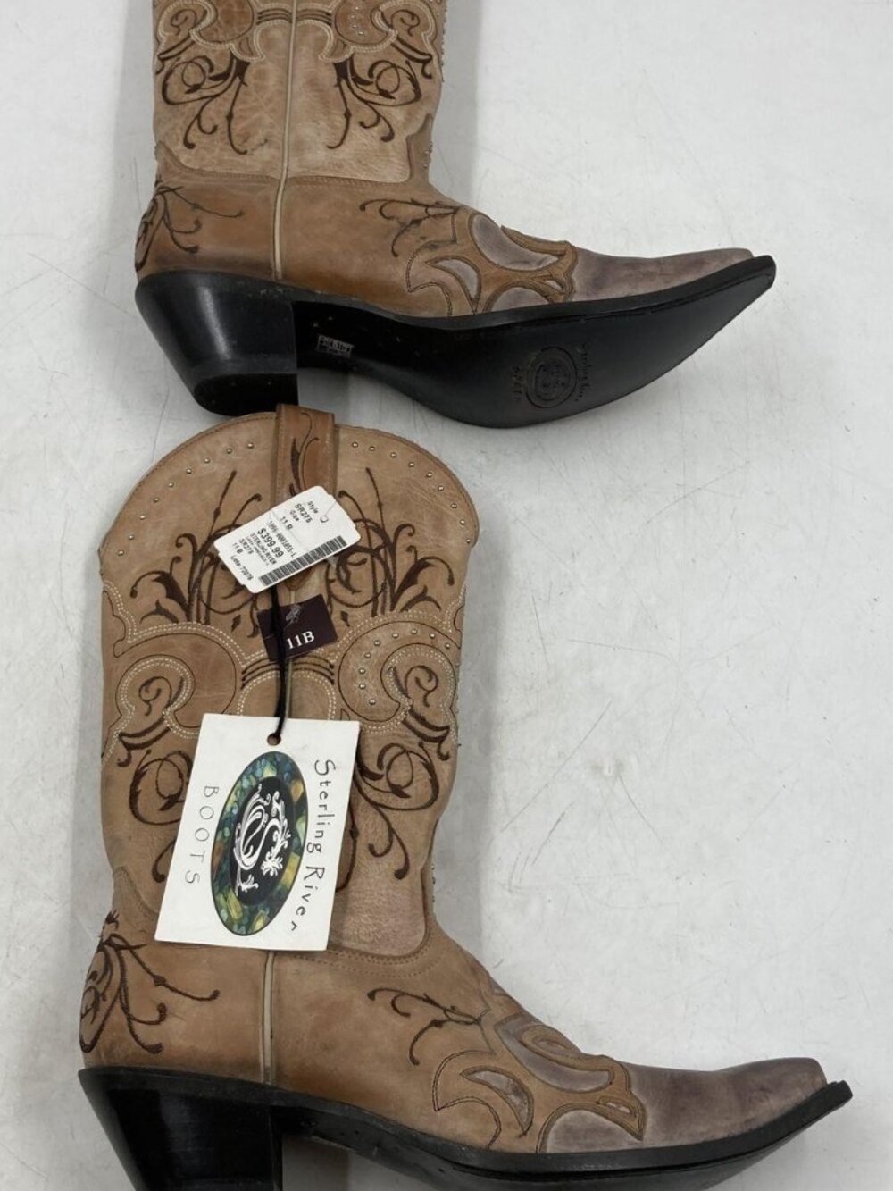 Vintage Sterling River beige/brown western Boot size 11 NWT - Picture 2 of 6